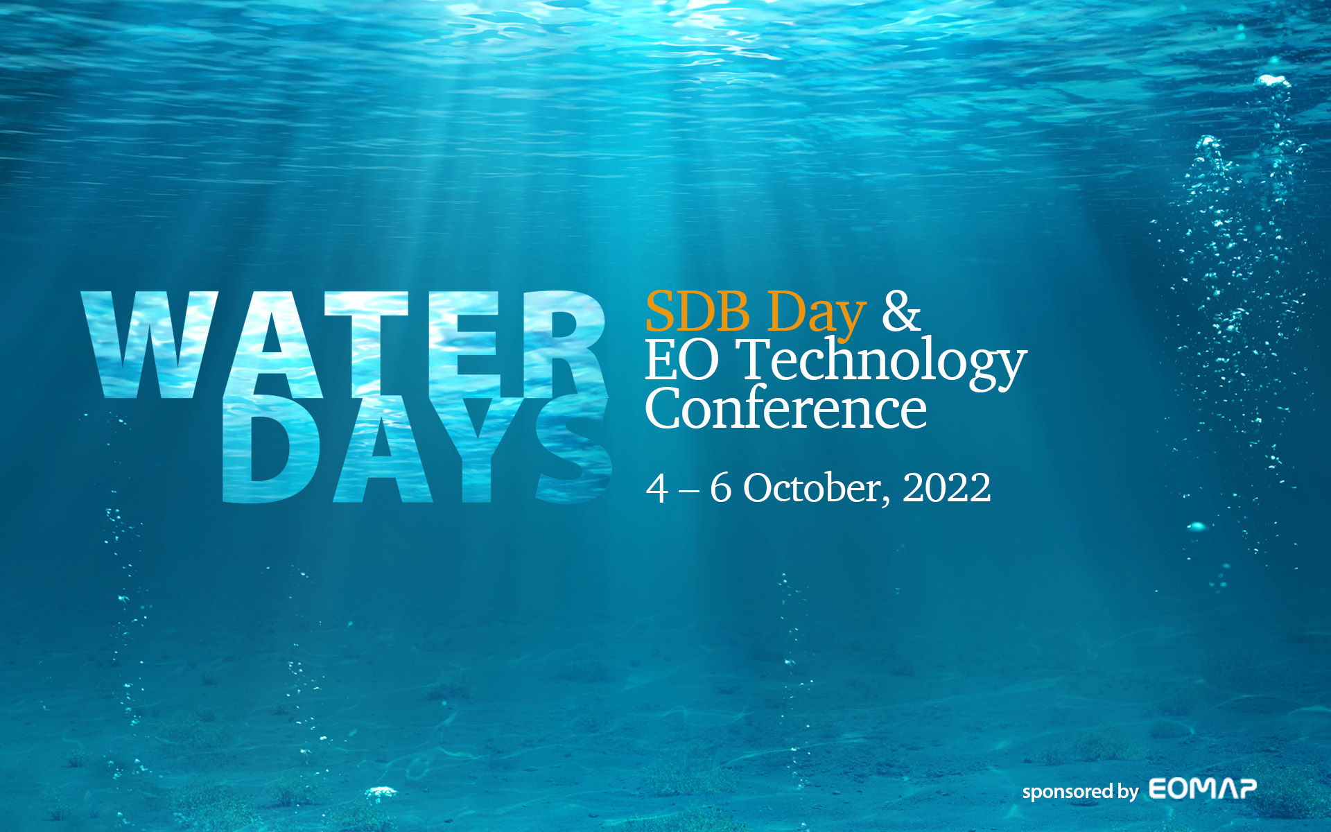 Water Days in October, 2022 - key visual of the EO Technology Conference